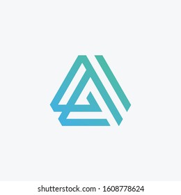 Initial letter AA minimalist art logo. creative minimal logo icon design  with letter A A. elegant Logo template vector creative business. - VECTOR
