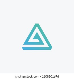 Initial letter AA minimalist art logo. creative minimal logo icon design  with letter G A. elegant Logo template vector creative business. - VECTOR
