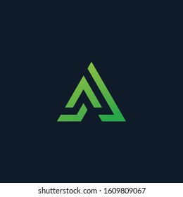 Initial letter AA minimalist art logo. creative minimal logo icon design  with letter A A. elegant Logo template vector creative business. - VECTOR