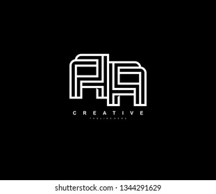 Initial Letter AA Monogram Bold Linear Professional Modern Logo