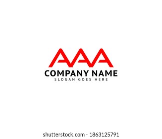 Initial Letter AAA Logo Icon Design Template