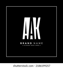 Initial Letter AAK Logo - Minimal Business Logo for Alphabet A, A and K