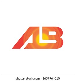 initial letter ab or ba logo vector design