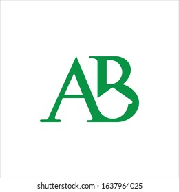 initial letter ab or ba logo vector design