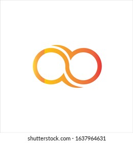 Initial letter ab or ba logo design template