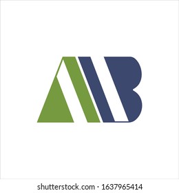 Initial letter ab or ba logo vector design templates