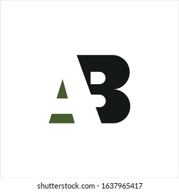 Initial letter ab or ba logo vector design templates