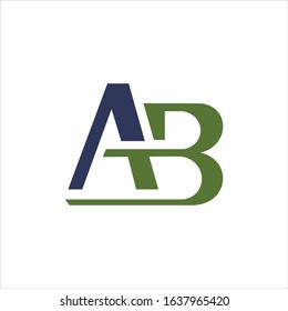 Initial letter ab or ba logo vector design templates