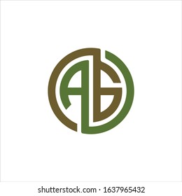 Initial letter ab or ba logo vector design templates