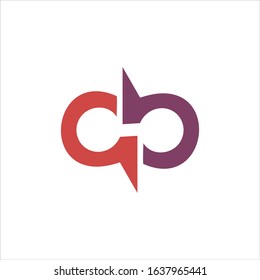 Initial letter ab or ba logo vector design templates