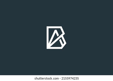 Letra inicial AB o plantilla de vectores de diseño con logotipo BA