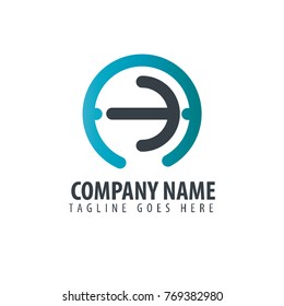 Initial Letter AB Design Logo
