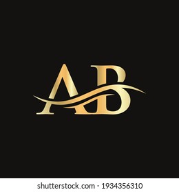Initial Letter AB Linked Logo für Geschäfts- und Firmenidentität. Moderne Letter AB Logo-Vektor-Vorlage mit modernem Design