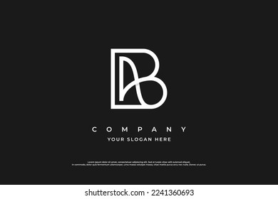 Initial Letter AB Logo or BA Monogram Logo Design Vector