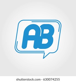 initial letter ab logo concept