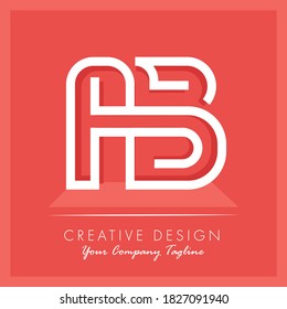 Initial letter AB Letter Logo Design. Creative Modern A B Letters icon vector Illustration. AB Letter Logo Concept Ready For Use. Initial letter AB logo vector design template.