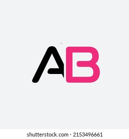 Initial letter AB logo design