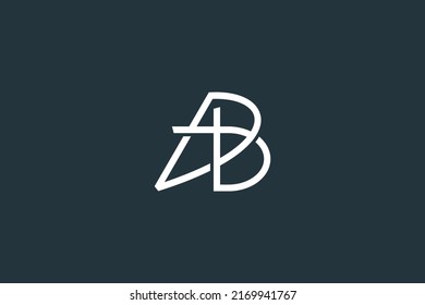 Plantilla de vector de diseño de logotipo AB de carta inicial