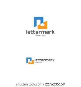 Plantilla de diseño de logotipo Ab de carta inicial