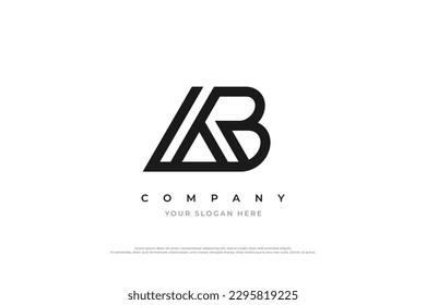 Initial Letter AB Logo Design Vector