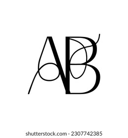 Design des AB-Logos für den Anfangsbuchstaben