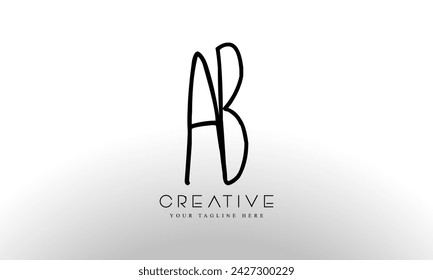 Initial letter AB logo design template