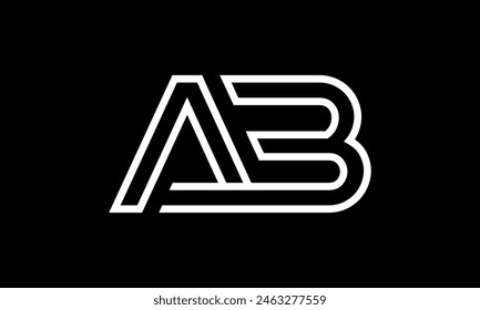Anfangsbuchstabe AB Logo Design. AB Logo Design. Kreatives und modernes AB Logo.