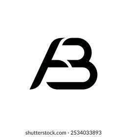 Letra inicial AB Inspiración de diseño de logotipo