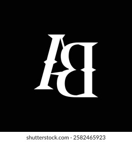 Initial letter AB logo design
