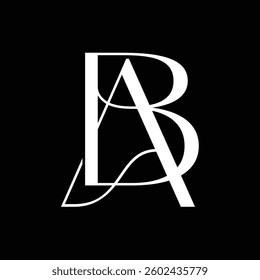 Initial letter AB logo design 