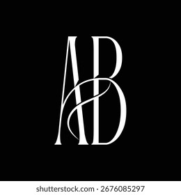 Anfangsbuchstabe AB Logo Design 