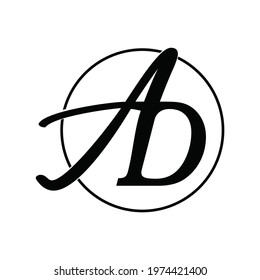 initial letter AB logo or icon monogram. EPS 10