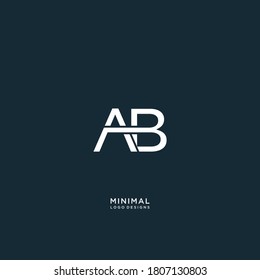 initial letter ab logo ,modern logo design