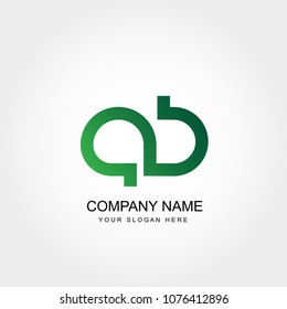 Initial Letter AB Logo Template