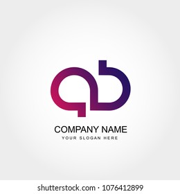 Initial Letter AB Logo Template