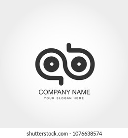 Initial Letter AB Logo Template