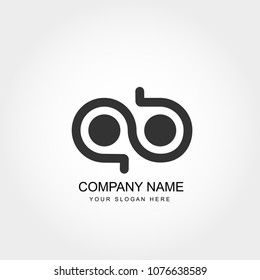Initial Letter AB Logo Template