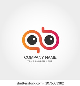 Initial Letter AB Logo Template
