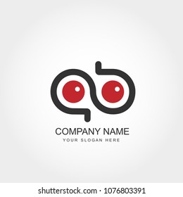 Initial Letter AB Logo Template