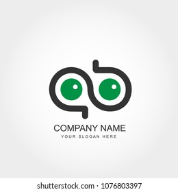 Initial Letter AB Logo Template