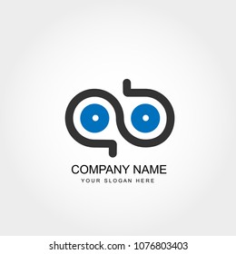 Initial Letter AB Logo Template