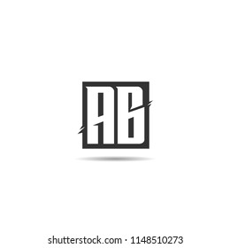 Initial Letter AB Logo Template Design