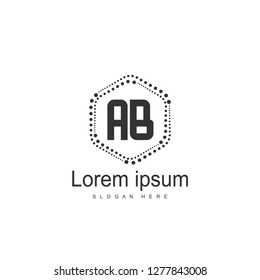 Initial Letter AB Logo Template Vector Design