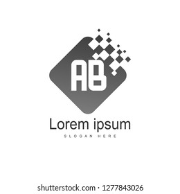 Initial Letter AB Logo Template Vector Design
