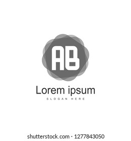 Initial Letter AB Logo Template Vector Design