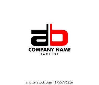 Diseño de plantilla de logotipo AB de carta inicial