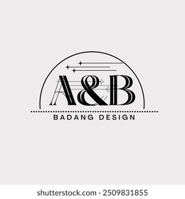 initial letter AB logotype company name color black. vectinitial letter A initial letter AB logotype company name color black. vector logo for business and company identity.logo for business