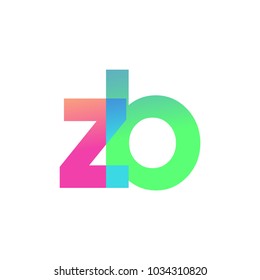 Initial Letter AB Lowercase Logo green, pink and Blue, Modern and Simple Logo Design.