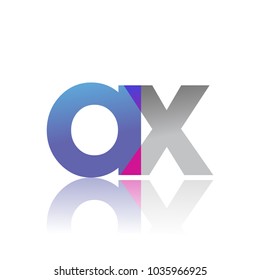 Initial Letter AB Lowercase overlap Logo Blue, pink and grey, Modern and Simple Logo Design.