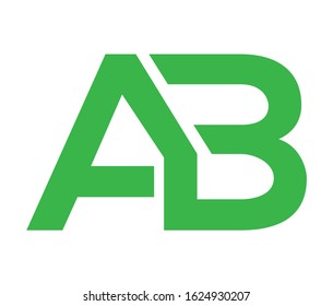Initial letter AB modern linked logo design template suitable for company logo, print, digital, icon, apps, and other marketing material purpose